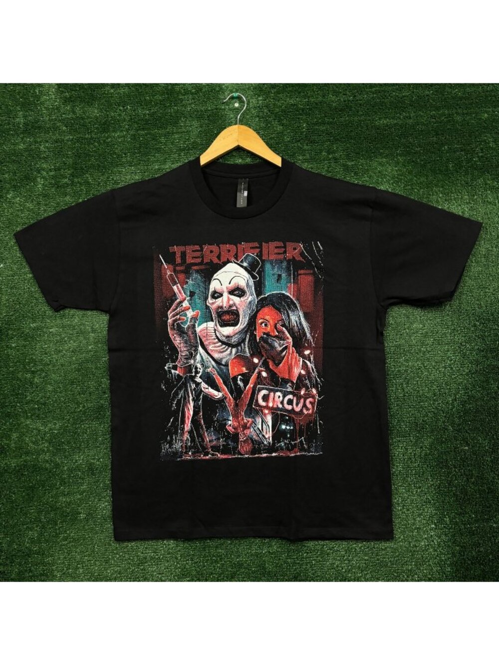 Terrifier Art the Clown Horror Circus T-Shirt Size Large